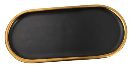 Uonlytech Plateau de Présentation Céramique Noir pour Bijoux Élégants Organiseur Anneaux Bracelets et Montres Assiette pour Desserts et Sushi Résistant à Usure