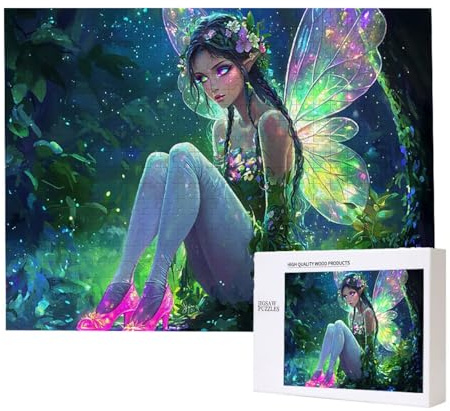 Puzzle 1000 Teile Erwachsene Waldselfen, Impossible Klassische Jigsaw Puzzles 75 x 50cm, Geschicklichkeitsspiel für die ganze Familie, Puzzle farbenfrohes Legespiel Home Dekoration Geschenk k-717