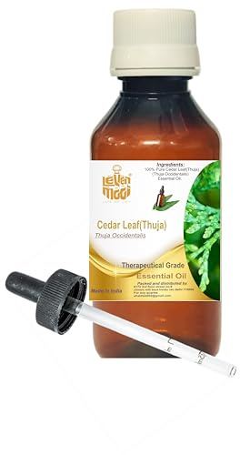 LEVENMOOI Cedar Leaf(Thuja) (Thuja occidentalis) Essential Oil 30ml for Aromatherapy, Diffuser, Humidifier and Massage, Plastic Bottle with Dropper