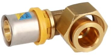 1 PZ ANGOLO DADO GIREVOLE E SEDE PIANA CON GUARNIZIONE PRESSARE MULTISTRATO 3/4 x 26 NextradeItalia Mod.FERX.DIATEI-AGNNGT-NAXD