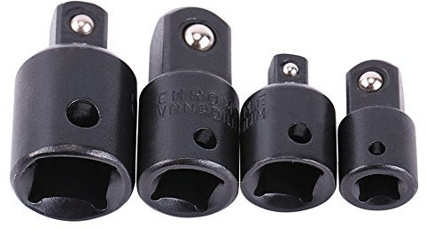 Adaptateur de Douille à Chocs 1 4 à 1 2, Ensemble de Convertisseur de Tournevis à Douilles 4pcs 1 2, 3 8, 1 4 adaptateurs de clé à Douille