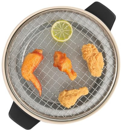 Barbecue portable - Grille ronde antiadhésive - Barbecue au charbon de bois d'extérieur - Fumoir de table - Barbecue à charbon de bois portable pour l'extérieur, le camping, le pique-nique