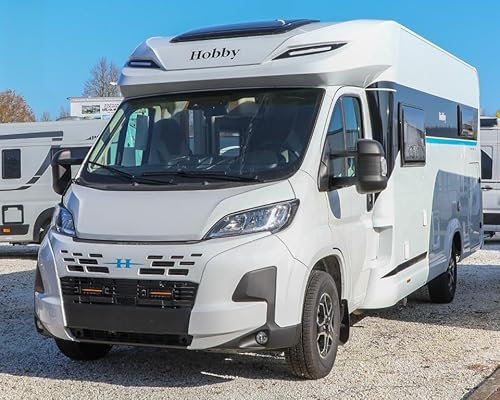 EURALIGHT Kühlergrill Kit passend für Fiat Ducato Gen. 9 (2024-) inkl. 2x LED-Fernscheinwerfer 8 Black Penta