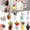 8Pcs Mini Vase Magnets for Fridge,Cute Mini Bud Vases Magnetic,Funny Magnetic Flower Vases 3D Plant Magnets for Refrigerator Accessories Kitchen Locker Office Decoration
