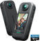AKASO 360 Cámara de acción 360 con 64GB microSDXC U3 Tarjeta de Memoria, Sensor de 1/2, 5.7K 360, Fotos 72MP, Pantalla táctil de 2.29, Cámara Deportiva 360, Estabilización, para Deportes