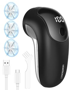 Anti Bouloche Électrique,[Type-C+Écran LED] Homtronics 3 Lames Remplaçables