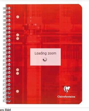 Collegeblock mikroperforiert mit Ringbuchlochung Clairefontaine, DIN A5+ 14,8x21cm, 80 Blatt, 90g, liniert 8576C