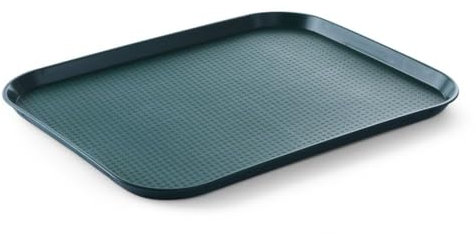 HENDI Serviertablett, Tablett, temperaturbeständig bis 80 °C, Fastfood, Groß, 350x450x(H) 20mm, Polypropylen, grün