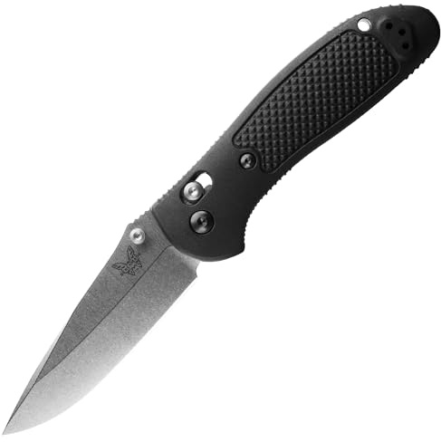 Benchmade 551 Griptilian Plain Edge Navaja – Negra, 3,45-Pulgadas