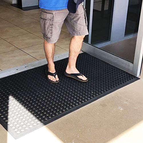 The Shopfitting Shop Large & Small Outdoor Rubber Entrance Mats Anti Fatigue None Slip Indoor Safety Flooring Drainage Door Mat Sizes 0.9 Metre x 1.5 Metre and 0.6 Metre x 0.9m (0.6 Metre x 0.9 Metre)