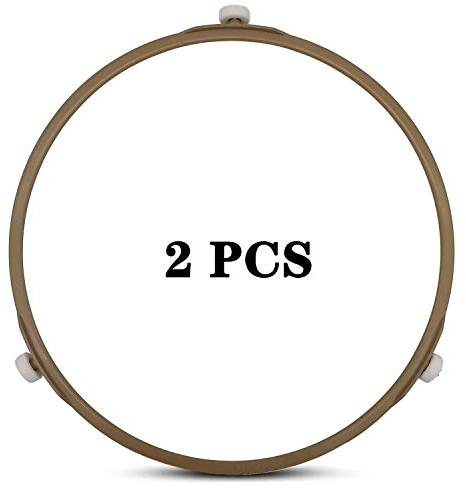 Microwave Turntable Ring,8.7 Inch Microwave Oven Tray Rotating Roller Support Ring Large Glass Plate Tray Wheel Ring(2 PCS),Roller Height 15 mm