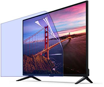 WLWLEO Pellicola salvaschermo TV da 32 Pollici Filtro Anti Luce Blu, Make Light Soft, Allevia l'affaticamento degli Occhi, AntiGraffio, Protezione dello Schermo Ultra Trasparente,698 * 392mm