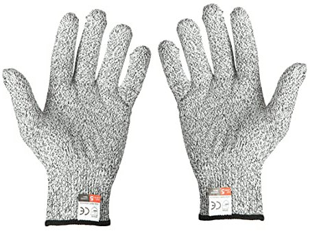 Elftoyer Cut Resistant Gloves Work Gloves Level 5 Working Safety Glove Man Cut Proof Gloves for Kitchen Butcher Outdoor Garden Work Protective Hands