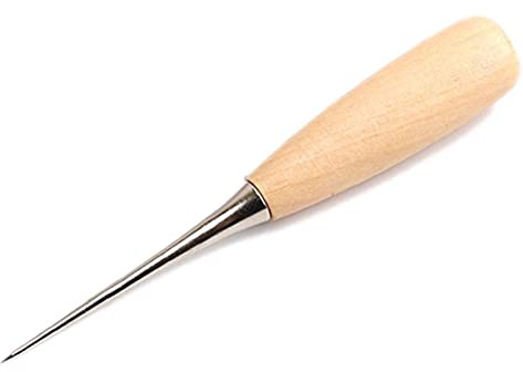 Froiny 1 pc Metal Awl with Wood Handle Woodworking Scratch Craft Hole Maker Punching Canning Tools, 122mm