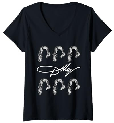 Womens Dolly Parton Here I Am T-Shirt V-Neck T-Shirt