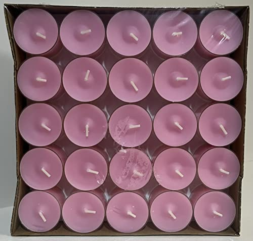Løgum Kloster Lys Dänisch Nightlights, Teelichter 50er Box transparente Hülle Brenndauer +/- 8 Std. (Rosa 14)