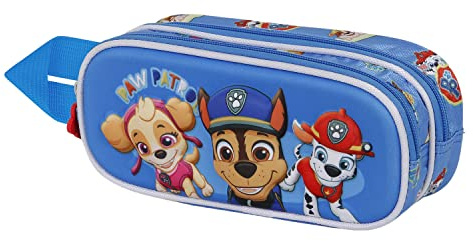 Paw Patrol La Patrulla Canina Come!-Estuche Portatodo 3D Doble, Multicolor, 22 x 9.5 cm