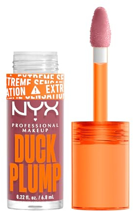 NYX Professional Makeup Lipgloss mit Schmollmund-Effekt, Glossy Finish & intensive Farbe, Extremes Volumen & Fülle dank Ingweröl, Vegane Formel, Duck Plump Lip Lacquer, Lilac On Lock