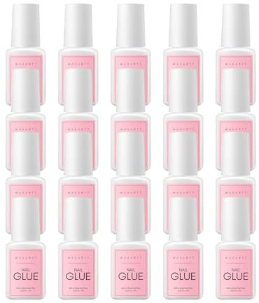 Makartt Nagelkleber Für Kunstnägel Extra Starker, 20 Stück 7 ml Acryl Nail Glue Für Künstliche Nägel, Nagelspitzen Oder Reparierte Nägel, Langanhaltender