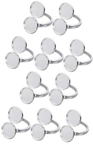 NUOBESTY 10stücke Verstellbare Ringhalter Für -schmuckherstellung Kupfer Ringtrays Mit Innenringdurchmesser Für Kreative Bastelprojekte Langlebige Und Kompakte Schmuckzubehörteile