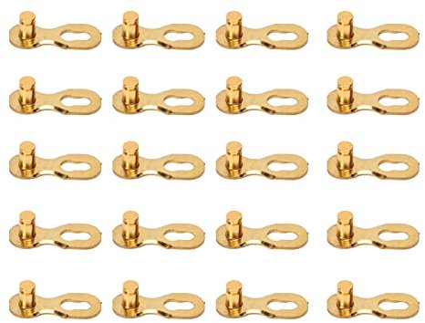 Hominas Bikes Kettenverbinder 8-Gang-Fahrräder Kettenglieder-Fahrräder Schnellspannkette für Mountain-Rennräder Gold 10 Paare