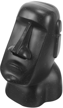 TINEASUR Moai Taschentuchbox Hülle Aus Harz Kompakt Und Bruchsicher Dekorativer Papierhalter Für Schreibtisch Und Zuhause