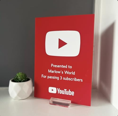Premio rojo al botón de reproducción del suscriptor de YouTube