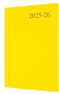 Collins 'Essentials' 12 Month Mid/Academic Year Planner, July 2025-July 2026 - ESSA53M.45-2526 -Week-to-View Diary, A5 Hard Cover, Yellow