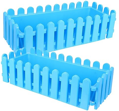 INOOMP 2pcs Rectangular Flower Planter Box Decorative Window Box Drainage for Outdoor Plants for and Bonsai Gardening