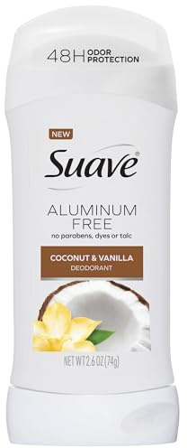 Suave Aluminum-Free Deodorant for Women, Coconut & Vanilla, 2.6 Oz