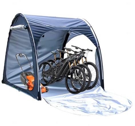 Fxiaobin Box Biciclette può Essere Giuntato Box Biciclette da Esterno con Tessuto Oxford 210D PU4000 Impermeabile Casette da Giardino Tettoia per Esterno,Black