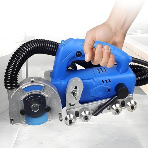WEIZIIA Limpiadora eléctrica de Juntas y Grietas para Azulejos, 1200 W, 9000 RPM, Herramienta para Eliminar Juntas y raspar Bordes, Ideal para Bricolaje.