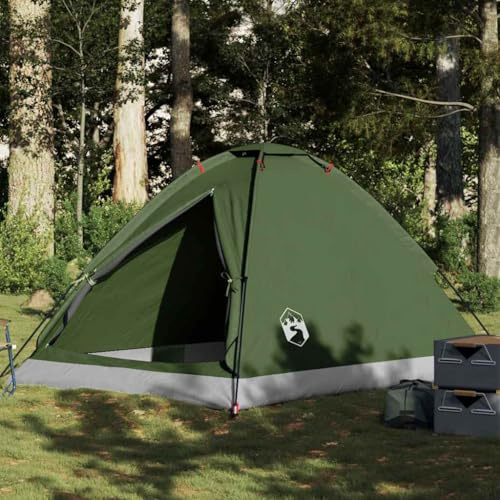 Aufblasbare Zelte Zum Campen,Kuppel-Campingzelt 4 Personen Olivgrün Wasserdicht für Camping, Strand und Outdoor-Aktivitäten