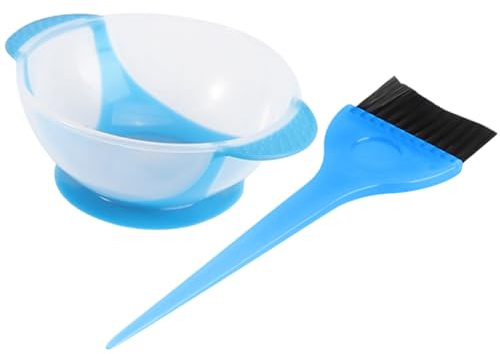 BIUDECO Set per Tintura e Colorazione Chioma con Ciotola Antiscivolo per Tintura Chioma e Pennello con Setole Flessibili in Plastica e Nylon, Riutilizzabile