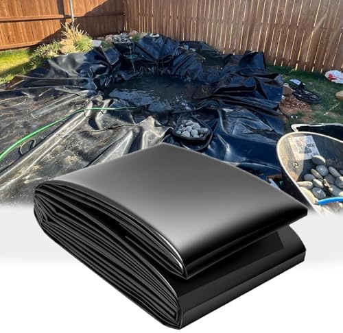 Kraftigt dammfoder – flexibelt vattentätt skydd för trädgårdsdammar, vattenfall och tic trädgårdar – finns i 3 x 5 m, 5 x 6 m, 8 x 10 m, storlekar 10 x 10 m - utomhuspoolfoder
