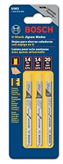 Bosch U503 3 pc. Assortment U-Shank Jig Saw Blade Set for Laminate Flooring
