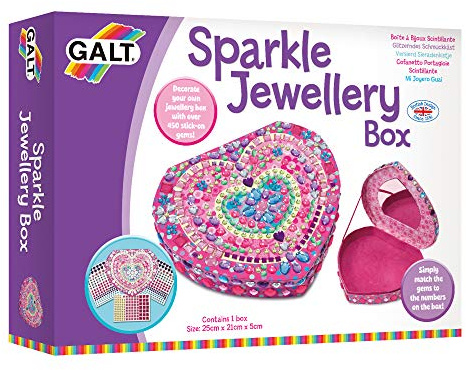 Galt Toys, Sparkle Jewellery Box, Kids'' Craft Kits, Ages 6 Years Plus