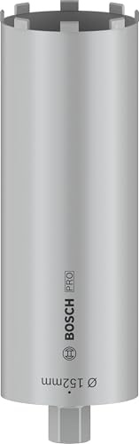 Bosch 1x PRO Trockenbohrkrone, 152 x 400 mm, 1 1/4-Zoll UNC | für Kalk- und Sandsteine, Ziegelstein, Ø 152 mm, Professional Zubehör Diamantbohrer
