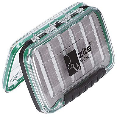 Zite Fishing Kunst-Köder-Box für Trout Spoons Blinker Spinner Fliegen - Doppelseitig - Wasserdicht - 16x10x4cm