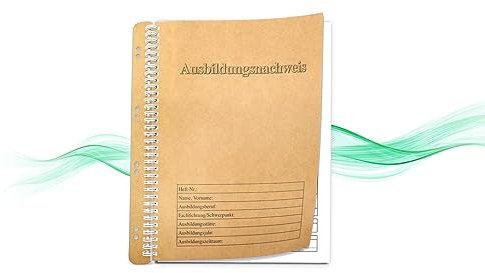 KOCHDIALOG 1 x Ausbildungsnachweis Berichtsheft Ausbildung abheftbar in Ordner, DIN A4, 53 Wochen, äußerst stabil, Dicke Innenseiten, tägliches Ausbildungsheft für IHK, Handwerk 1 Woche = 1 Seite