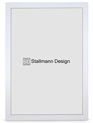 Stallmann Design 'New Modern' Bilderrahmen 70 x 90 cm | Farbe: Weiß | eleganter Frame für Ihre Fotos und Motive