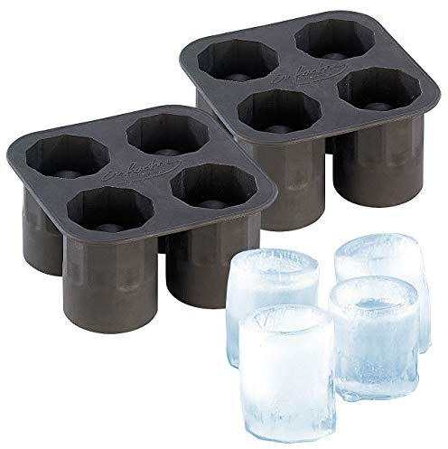 infactory Schnapsgläser Eis: Silikon-Eisglasformen für 8 EIS-Gläser (Silikon-Form, Schokoladen Becher Form, Schal)