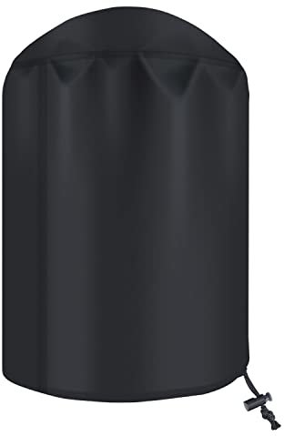 KTHZI Barbecue Covers, Round Kettle BBQ Cover Small Waterproof Heavy Duty 420D Oxford Fabric Rip-Proof UV Resistant Barbeque Grill Cover with Storage Bag (75 x 70cm)