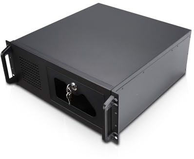 Rosewill 4U Server Chassis Rackmount Case | 7 x 3.5 Bays, 2 x 5.25 Devices| ATX, CEB Compatible | 1 x 120mm PWM Fan, 2 x 80mm PWM Fans | 2 x USB 3.0 | Front Panel Lock and Key | - RSV-R4100U