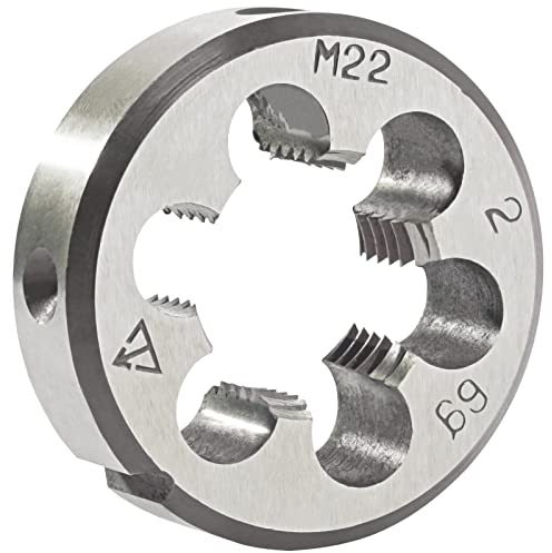 Aceteel M22 x 2 mm M22 rosca redonda métrica muere, máquina derecha que rosca muere M22 x 2