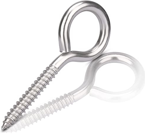 MOGADEE® 4 Stück Ösenschraube Edelstahl, Schraubösen M8 100mm, Ringschraube, Haken Zum Schraubhaken, Ösenhaken, für Hängematten, Markisen, Hängesessel, Schaukelstühle, Festkabel, Blumenampel | Ringschraube, Haken zum Schraubhaken, Ösenhaken für Hängematten, Markisen, Hängesessel, Festkabel, Blumenampel