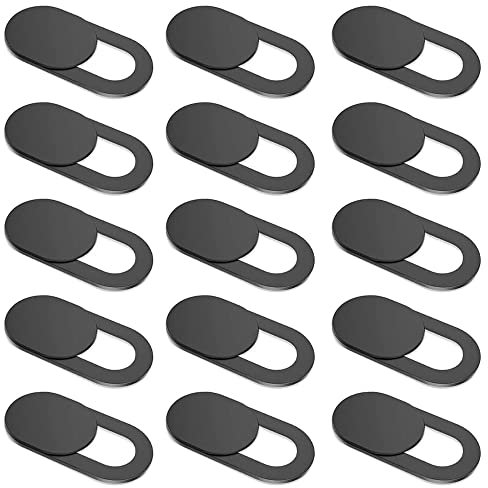 Mesee 50 Stück Webcam Cover Slider, 0.027 Zoll Cover Kamera Laptop, Webcam Abdeckung, Ultra-Dünn Kamera Abdeckung Laptop für Computer Laptop, MacBook Pro, Smartphone, PC, Handyzubehör - Schwarz