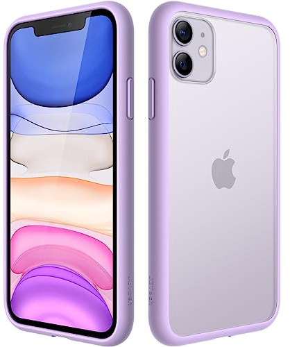 JETech Matte Hülle für iPhone 11, Helles Lila | Robuster Schutz, Matte Rückseite, Anti-Fingerabdruck, Stoßfestes Design