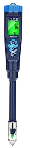 Digitales Boden pH Messgerät,Boden und Wasser pH Tester, hochwertiges pH Messgerät für den Heimgebrauch Zimmerpflanzen, Fleisch, Teig, hausgemachten Wein und Bier, Joghurt, verschiedene Saucen, Pool