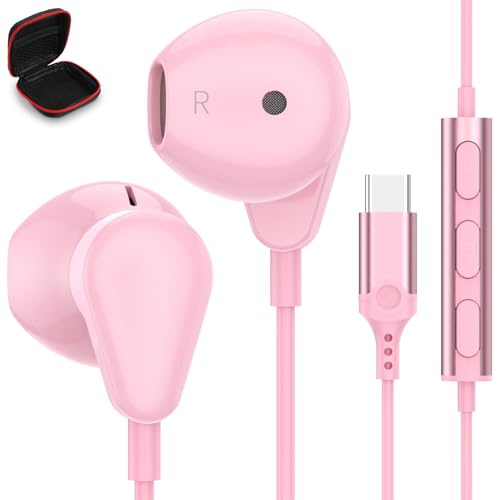 Écouteurs USB C pour iPhone 15 Samsung A54 A34 5G,Type C Écouteurs Intra-Auriculaires avec Microphone USB C Casque pour Pixel 8 Pro 7a Galaxy A33 A53 S24 S22 S21 One Plus 12 Mi 13T 12 POCO X6 Pro
